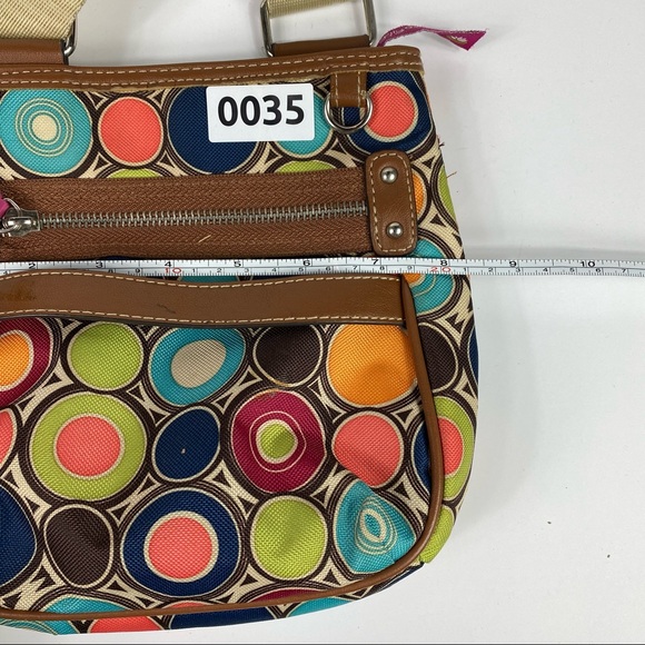 Lily Bloom Multicolor Circle Pattern Mini Crossbody Purse Bag - Picture 6 of 6